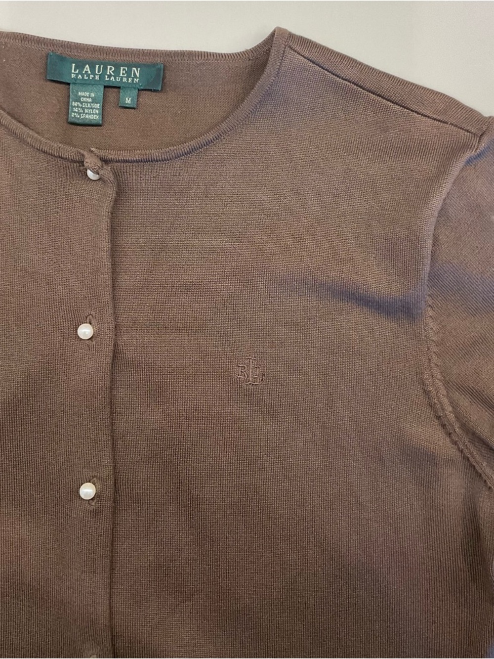 Lauren Ralph Lauren Chocolate Brown Cardigan and Tank Set - Picture 4 of 10